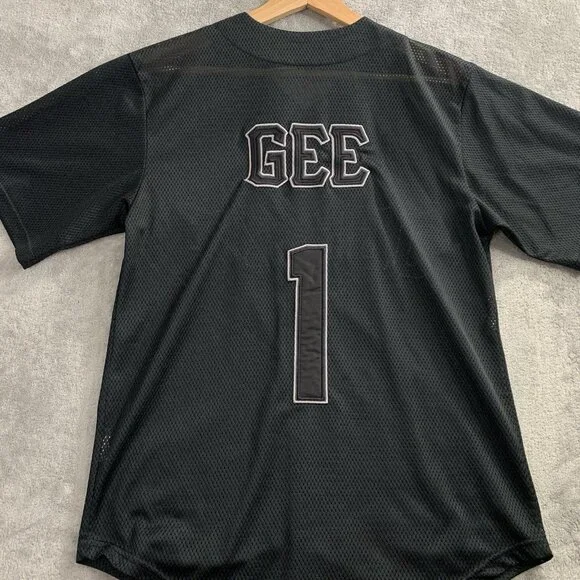 Jabbawockeez Jersey Mens Small JBWKZ Blackout Baseball #1 Gee Mesh Breakdancer - Picture 9 of 9